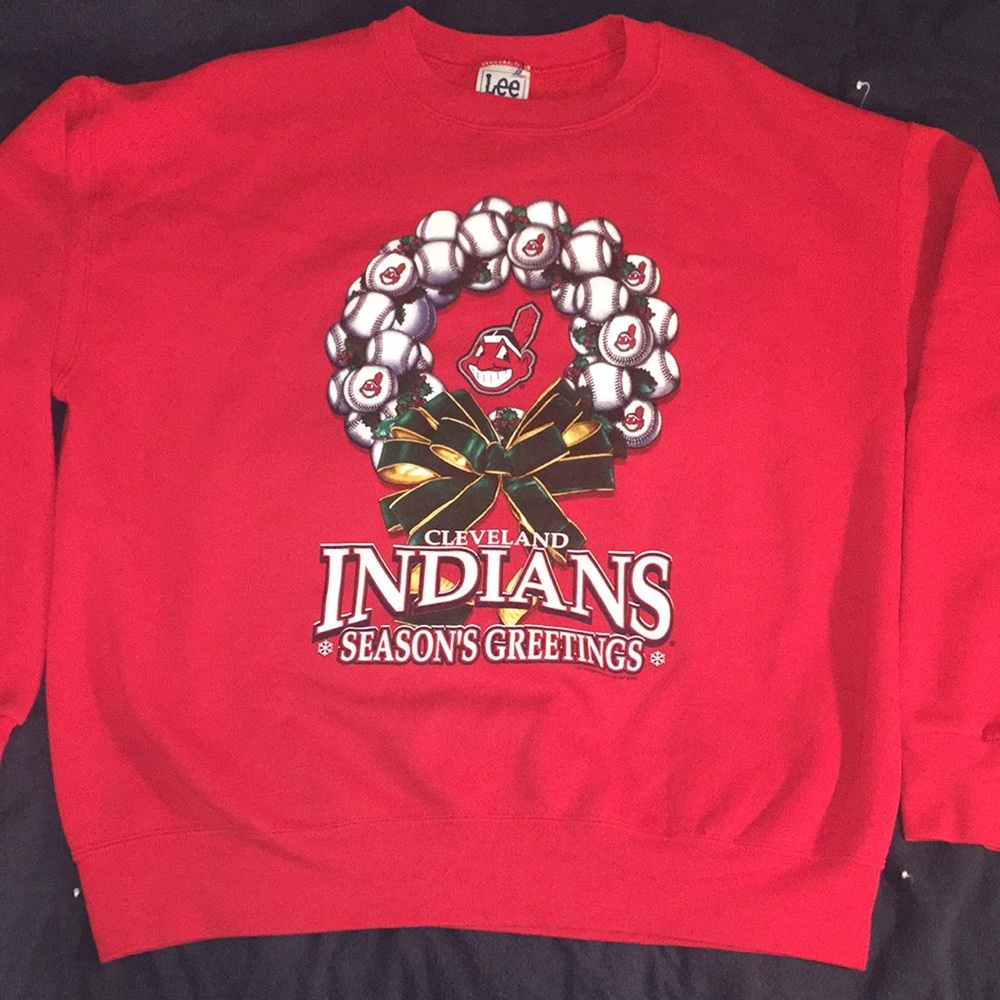 Vintage Cleveland Indians sweatshirt Christmas